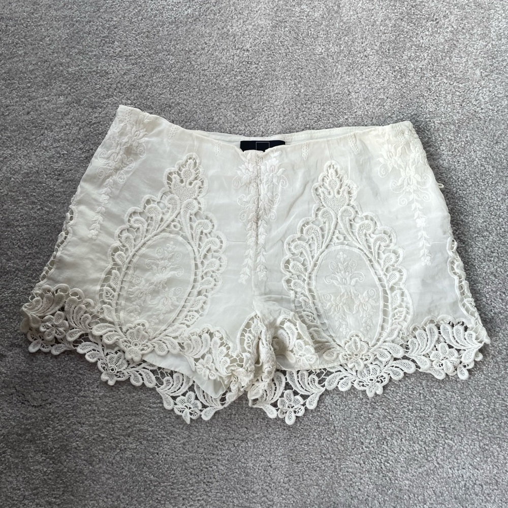 Dolce Vita white boho lace shorts